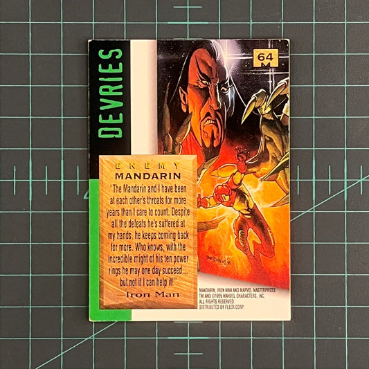 64 Mandarin | Devries | 1995 | Marvel Masterpieces | Trading Card - RetroguySA