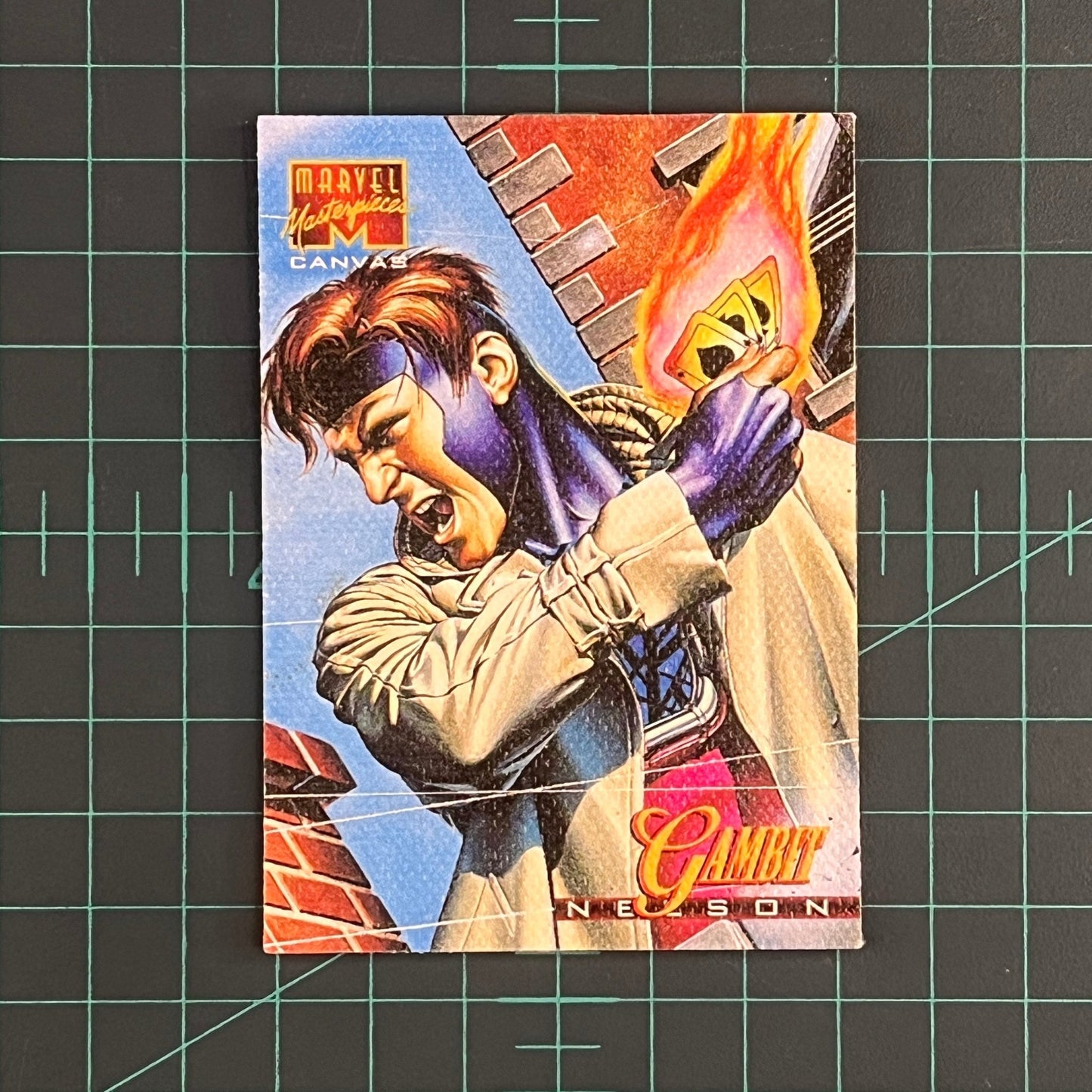 7 Gambit | Nelson | Canvas | 1995 | Marvel Masterpieces | Trading Card - RetroguySA