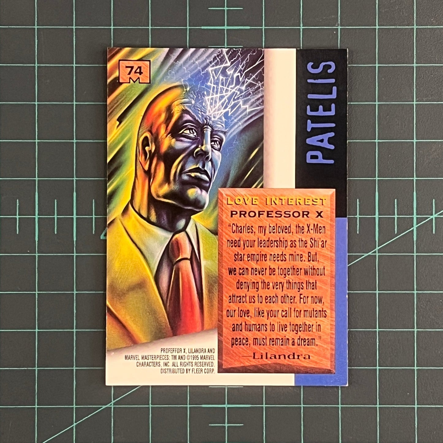 74 Professor X | Patelis | 1995 | Marvel Masterpieces | Trading Card - RetroguySA