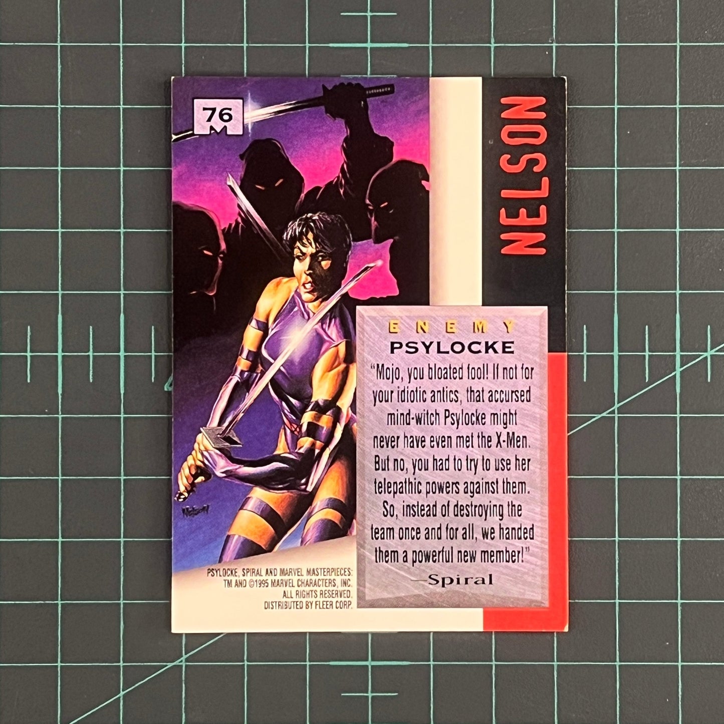 76 Psylocke | Nelson | 1995 | Marvel Masterpieces | Trading Card - RetroguySA