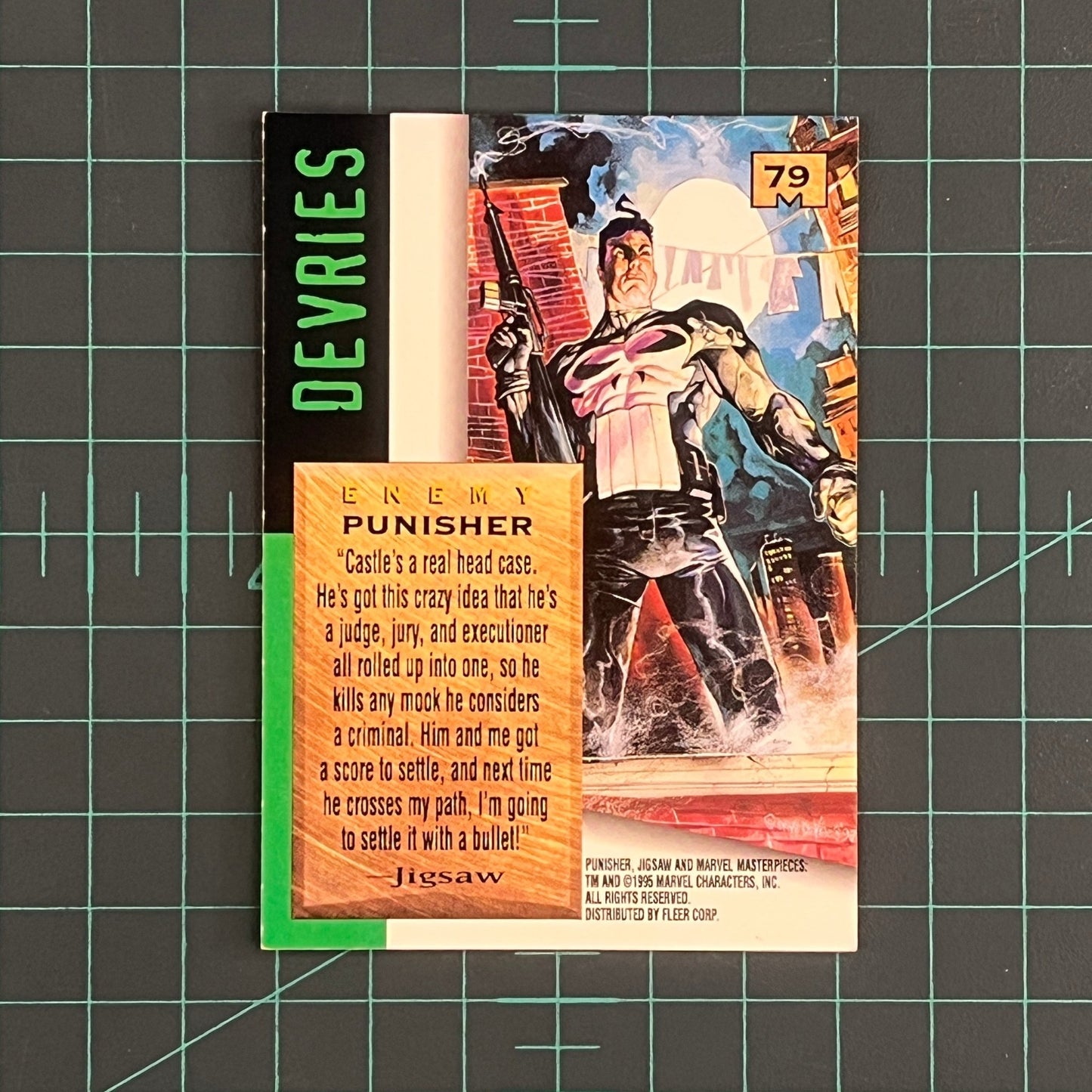 79 Punisher | Devries | 1995 | Marvel Masterpieces | Trading Card - RetroguySA