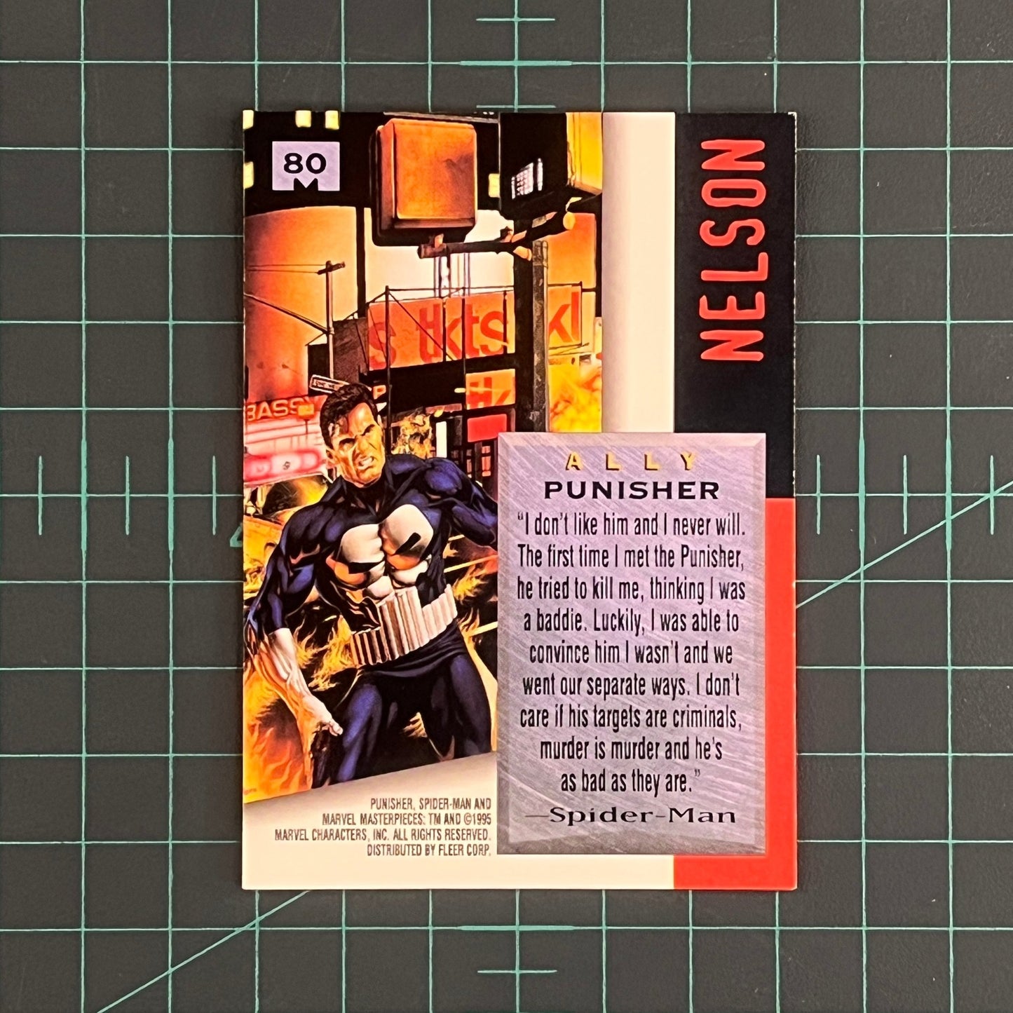 80 Punisher | Nelson | 1995 | Marvel Masterpieces | Trading Card - RetroguySA