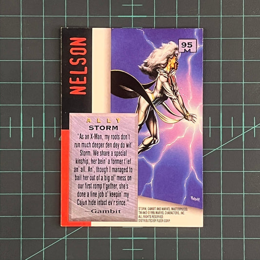 95 Storm | Nelson | 1995 | Marvel Masterpieces | Trading Card - RetroguySA