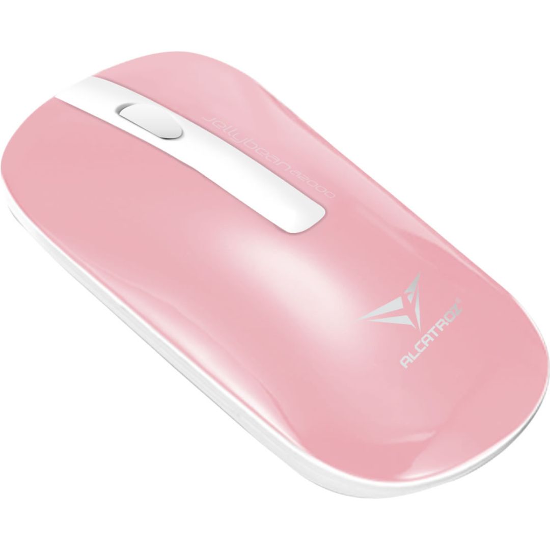 Alcatroz A2000 Jellybean Wireless Keyboard and Mouse Combo - White/Peach