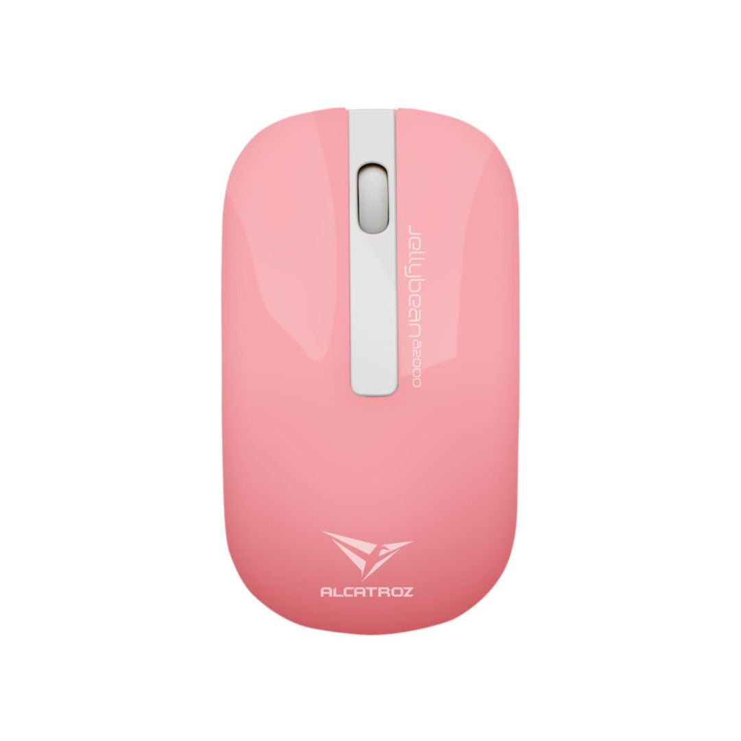 Alcatroz A2000 Jellybean Wireless Keyboard and Mouse Combo - White/Peach