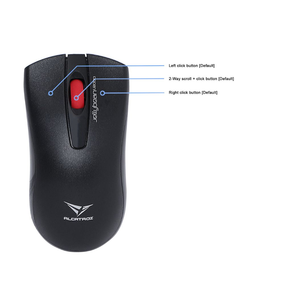 Alcatroz Jellybean U2000 Keyboard and Mouse - Black/Red