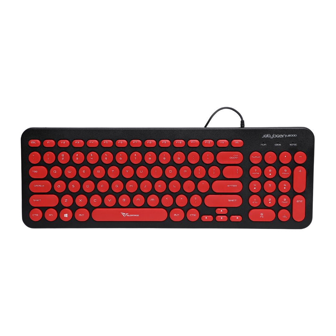 Alcatroz Jellybean U2000 Keyboard and Mouse - Black/Red