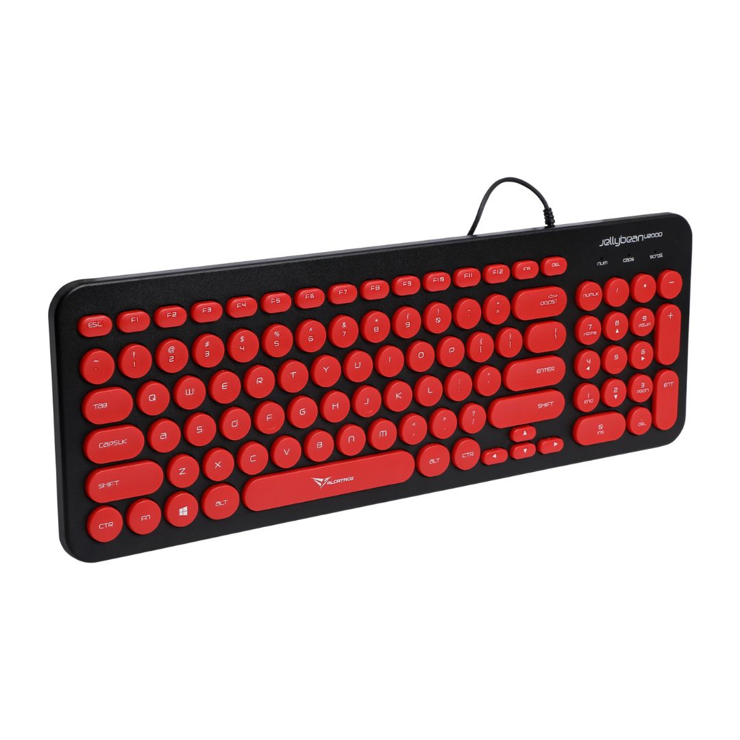 Alcatroz Jellybean U2000 Keyboard and Mouse - Black/Red