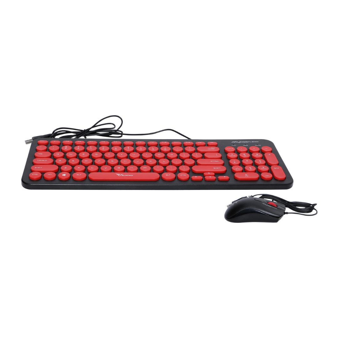 Alcatroz Jellybean U2000 Keyboard and Mouse - Black/Red