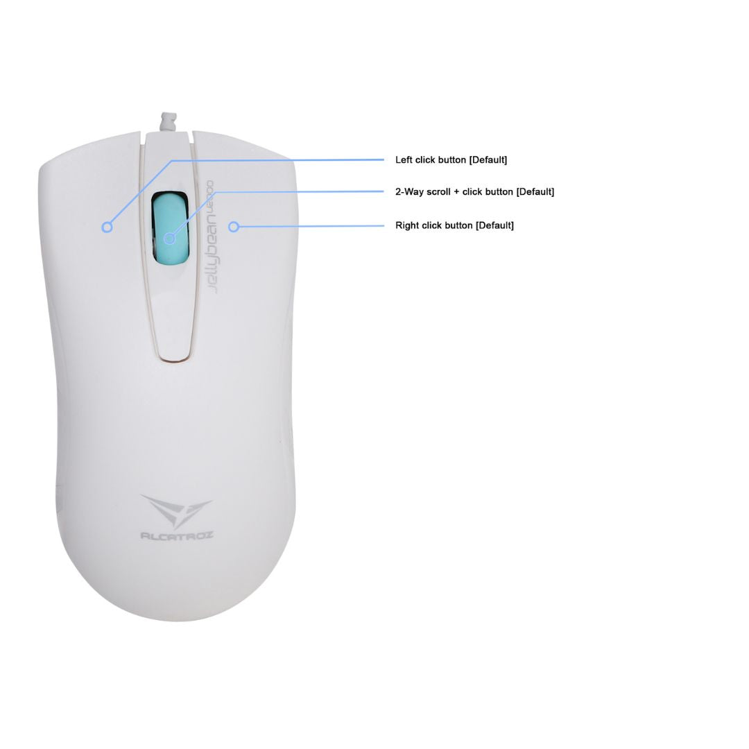 Alcatroz Jellybean U2000 Keyboard and Mouse - White/Mint