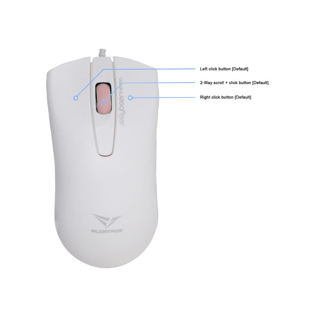 Alcatroz Jellybean U2000 Keyboard and Mouse - White/Peach