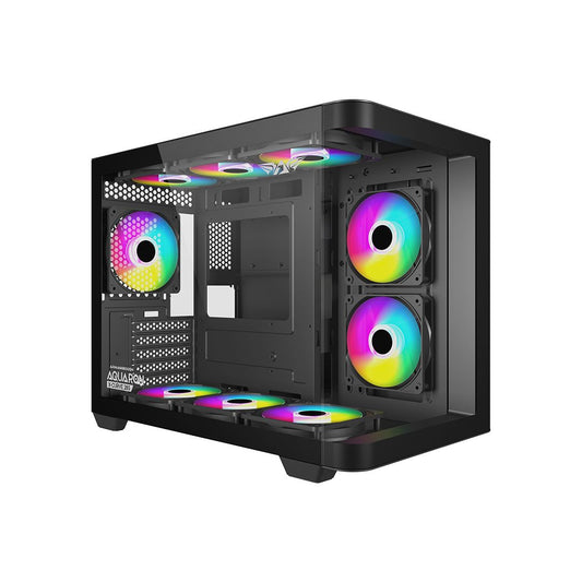 Armaggeddon Aquaron X-Curve 285 MicroATX Gaming Case - Black