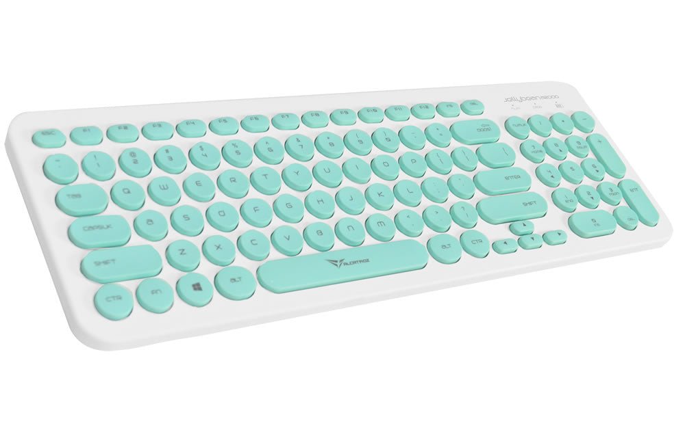 Alcatroz A2000 Jellybean Wireless Keyboard and Mouse Combo - White/Mint - RetroguySA
