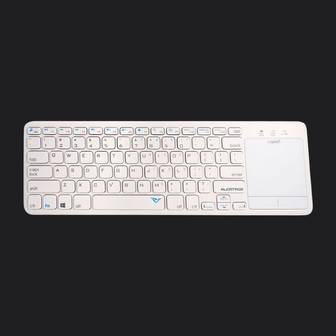 Alcatroz Airpad 1 Wireless Keyboard with touchpad - White - RetroguySA