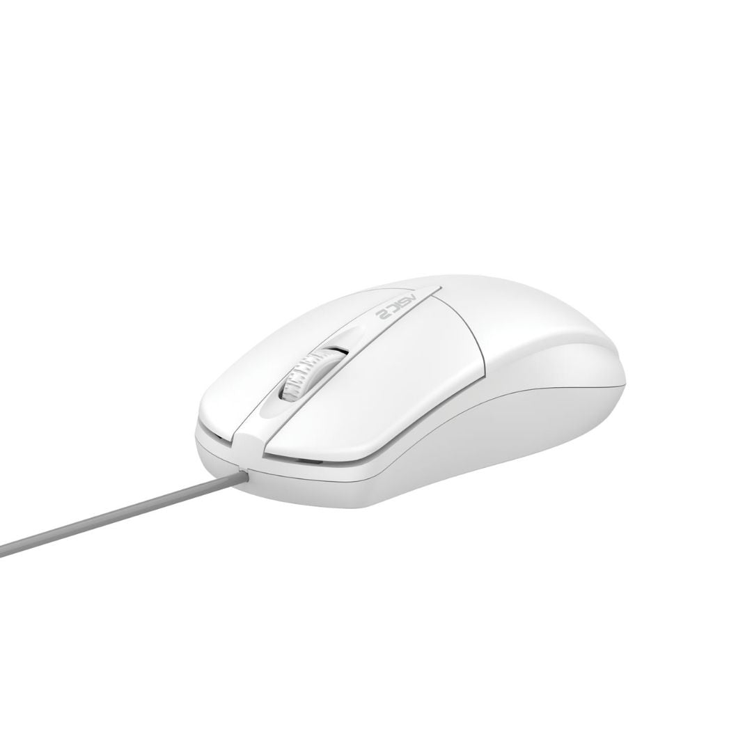 Alcatroz Asic 2 High Resolution Optical Wired Mouse - White - RetroguySA