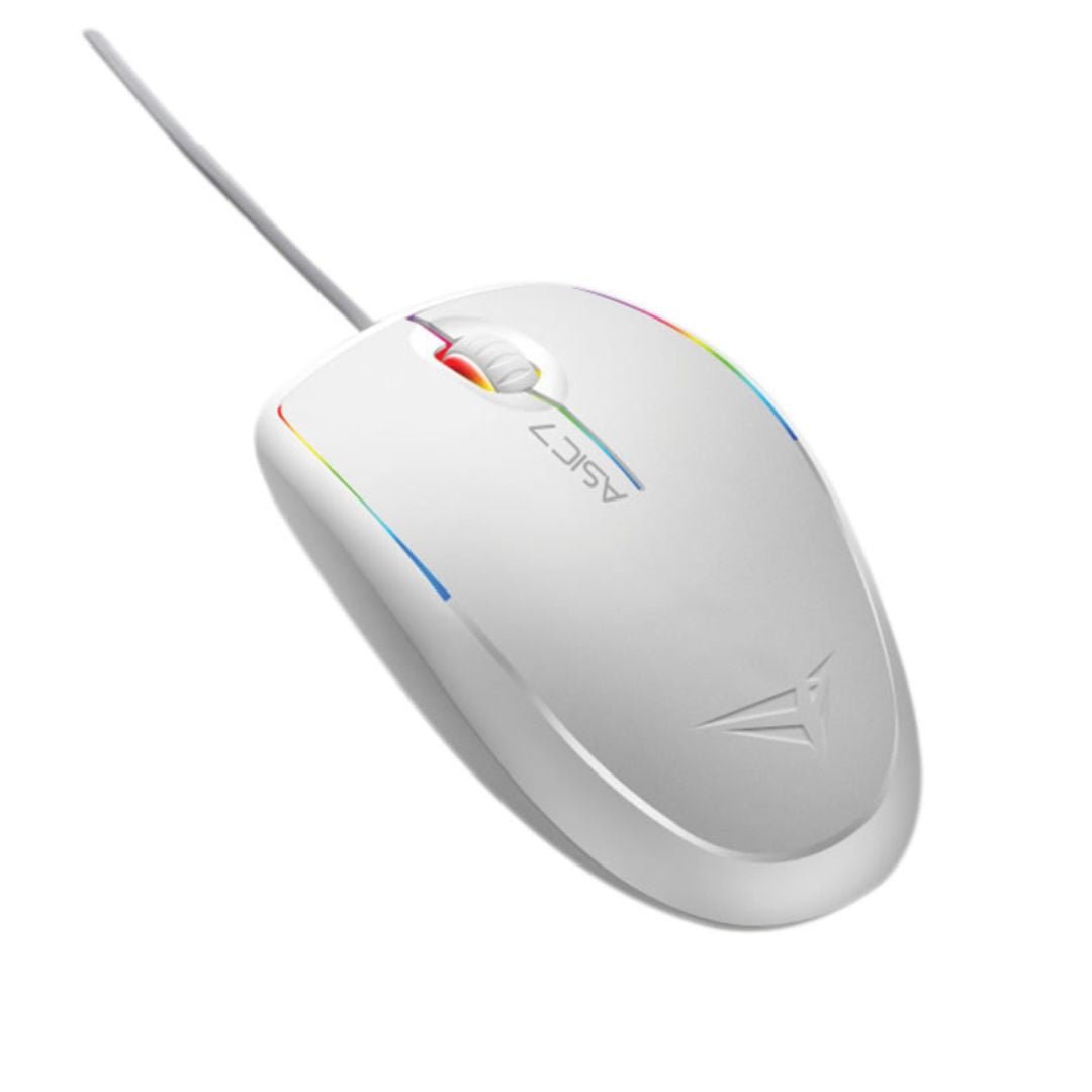 Alcatroz Asic 7 RGB FX Wired USB Mouse - White - RetroguySA