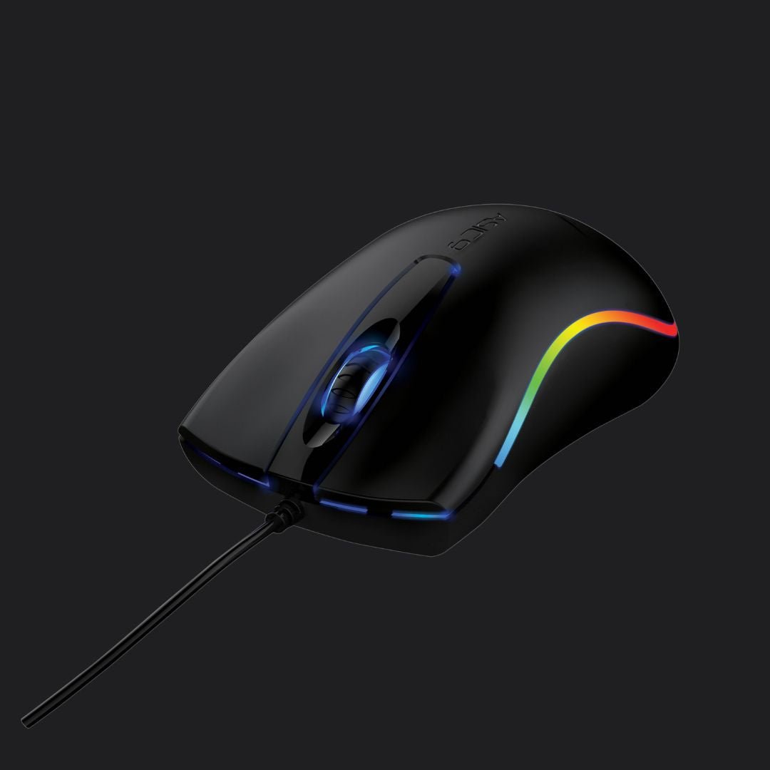 Alcatroz Asic 9 RGB FX Wired USB Mouse - Black - RetroguySA