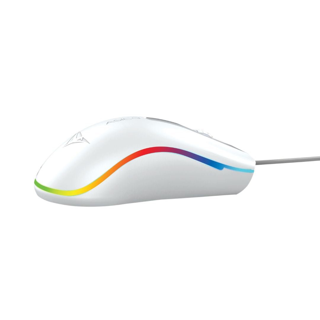 Alcatroz Asic 9 RGB FX Wired USB Mouse - White - RetroguySA