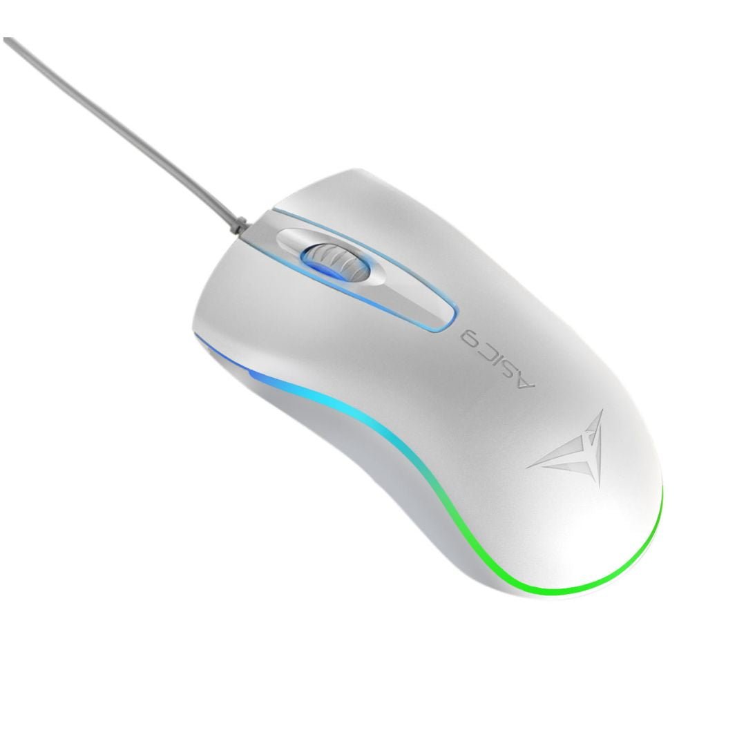 Alcatroz Asic 9 RGB FX Wired USB Mouse - White - RetroguySA