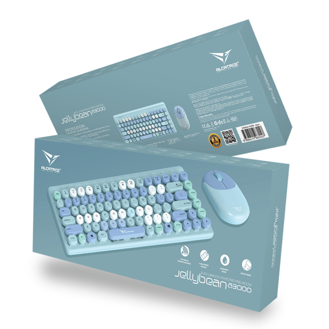 Alcatroz JellyBean A3000 Wireless and Bluetooth Combo - Aqua - RetroguySA