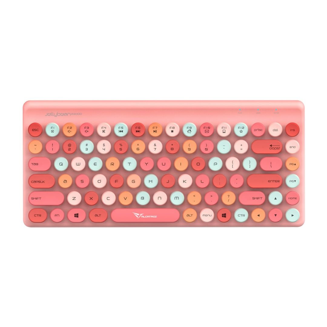 Alcatroz JellyBean A3000 Wireless and Bluetooth Combo - Crayon Pink - RetroguySA