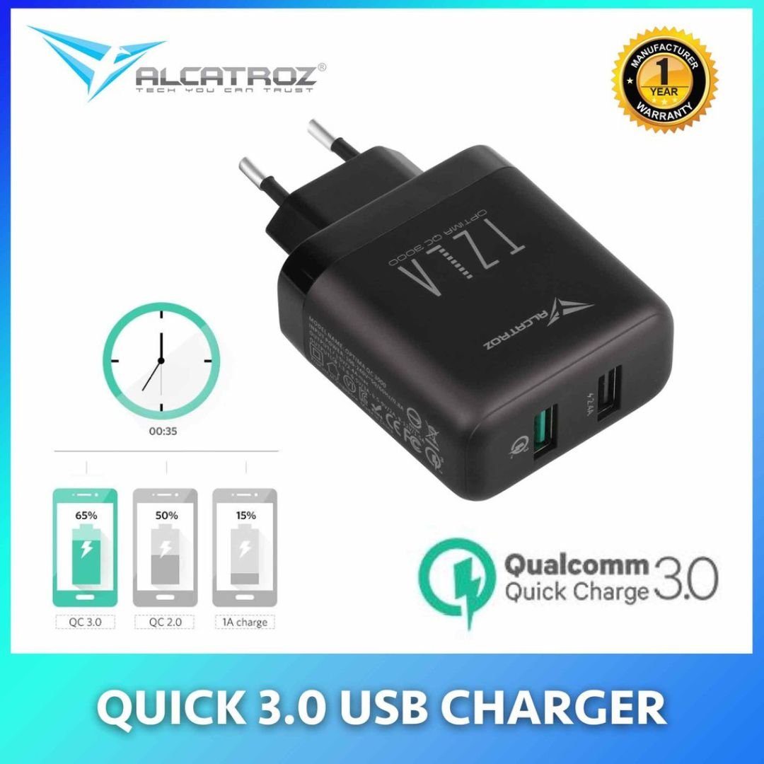 Alcatroz Optima QC 3000 Dual USB Charger - RetroguySA
