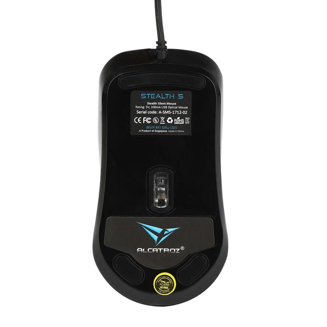 Alcatroz Stealth 5 USB Mouse - Grey - RetroguySA