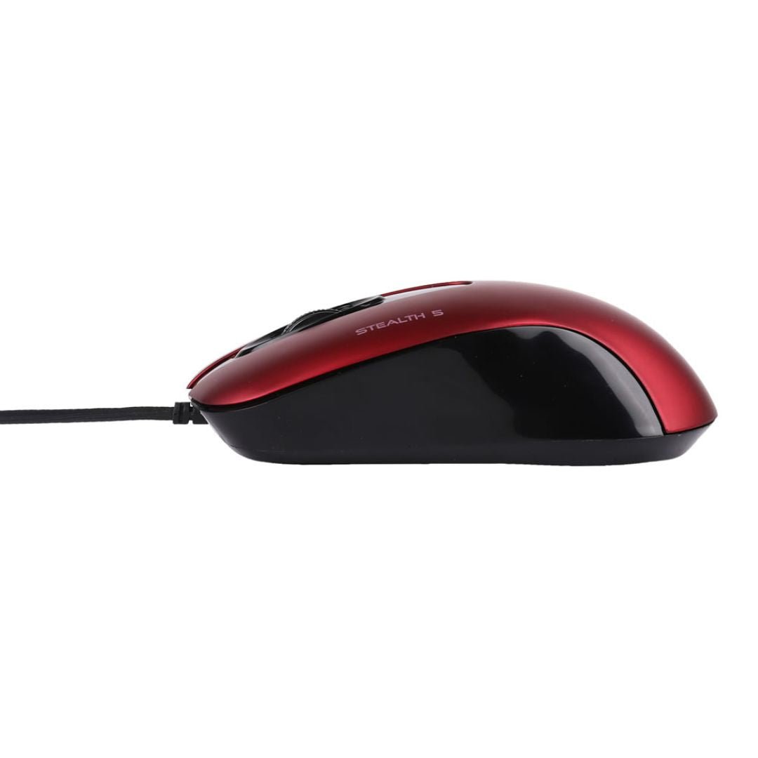 Alcatroz Stealth 5 USB Mouse - Metallic Red - RetroguySA