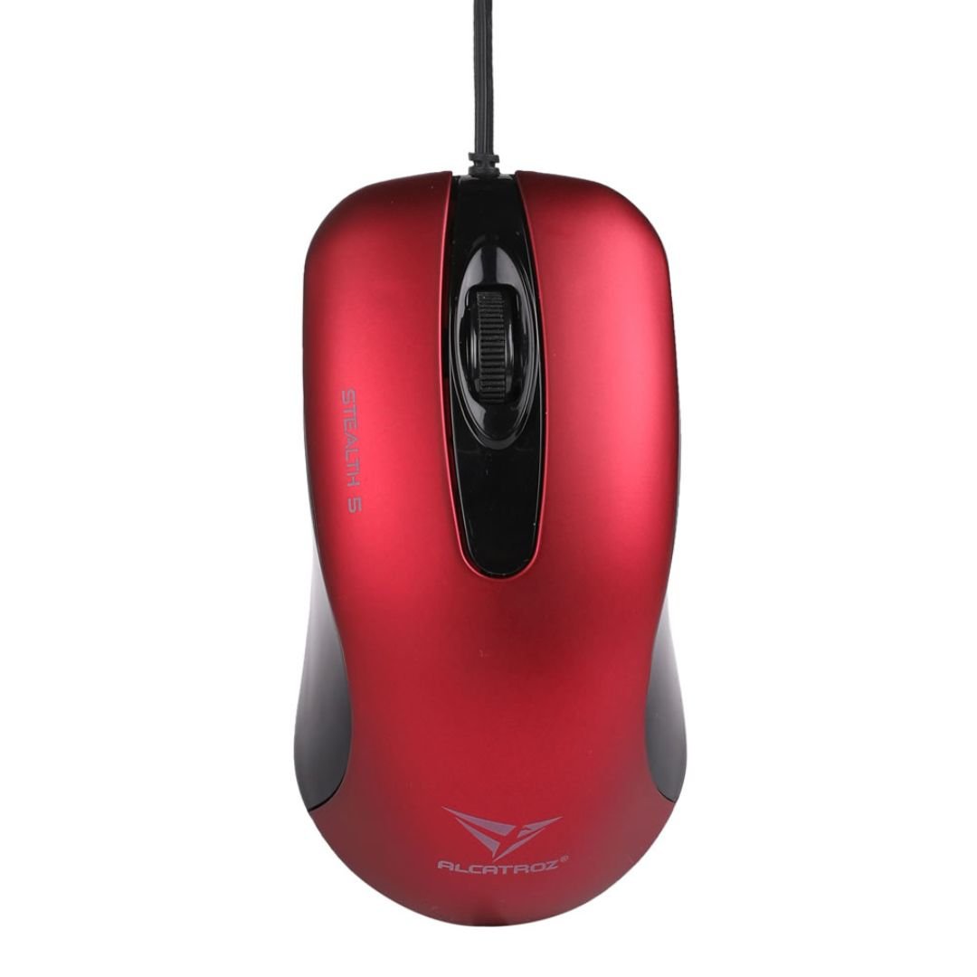 Alcatroz Stealth 5 USB Mouse - Metallic Red - RetroguySA