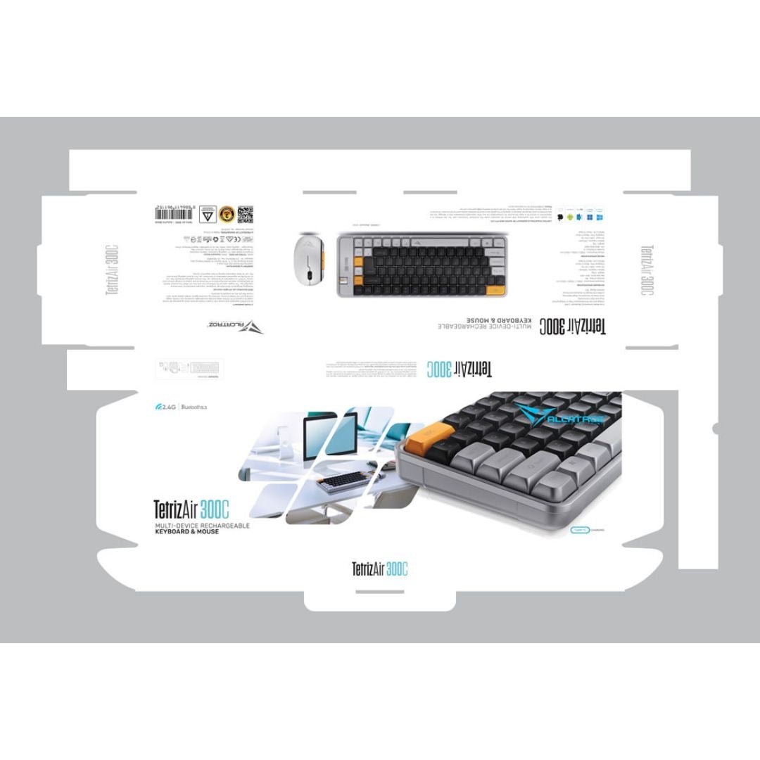 Alcatroz Tetriz Air 300c Bluetooth and Wireless Combo - Autumn Black - RetroguySA