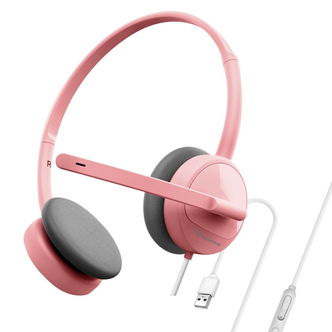 Alcatroz XP 1U USB Headset with Mic - Pink - RetroguySA