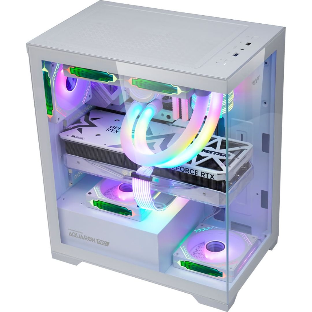 Armaggeddon Aquaron Pro ATX Gaming Case - White - RetroguySA
