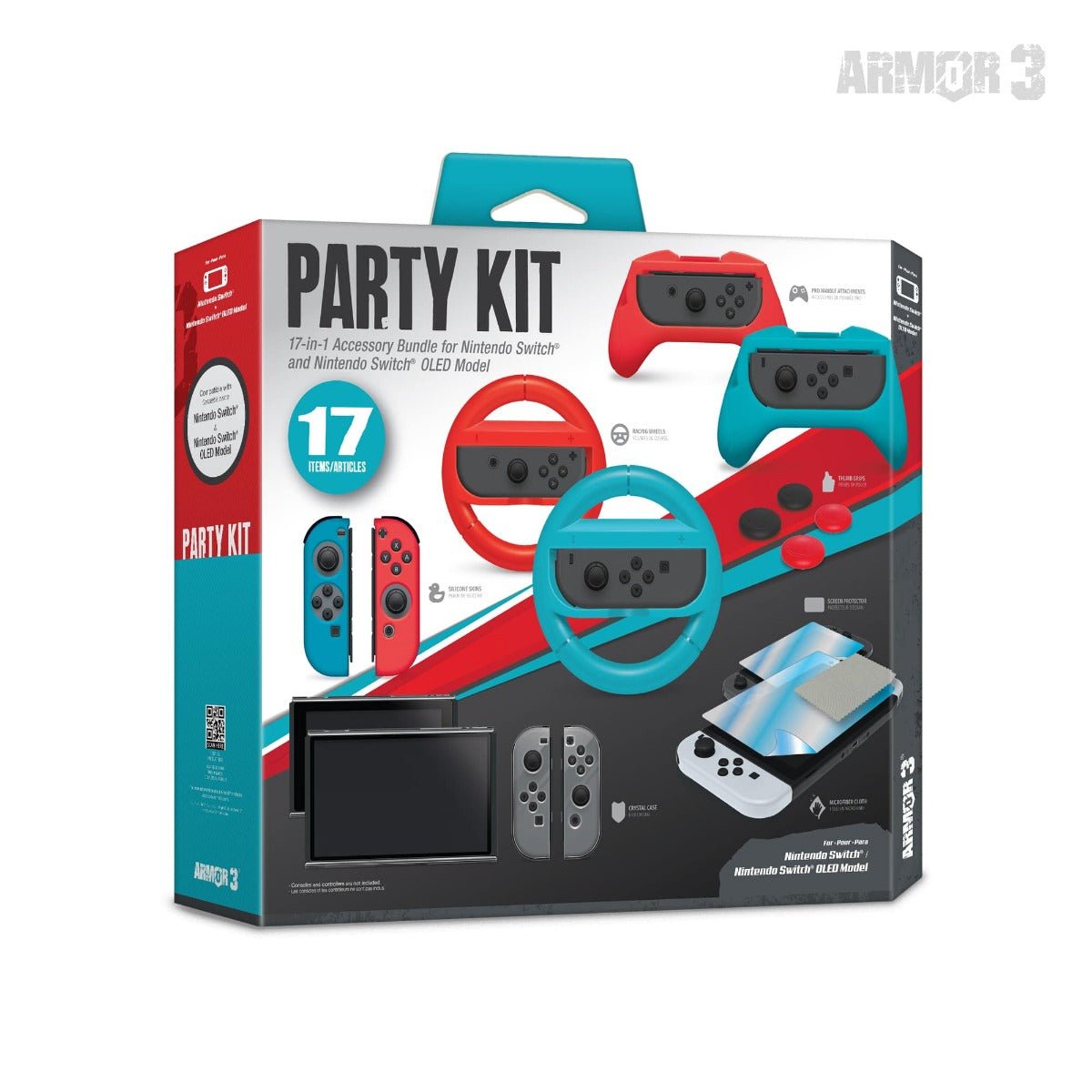 Armor3 17 - in - 1 Accessory Party Kit For Nintendo Switch - RetroguySA