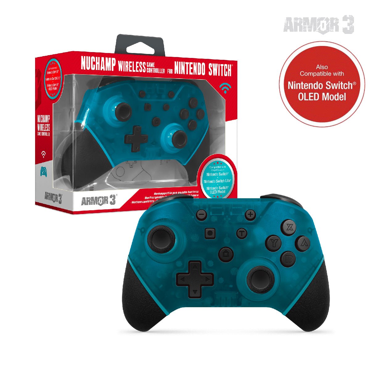 Armor3 NuChamp Wireless Switch Controller - Turquoise - RetroguySA