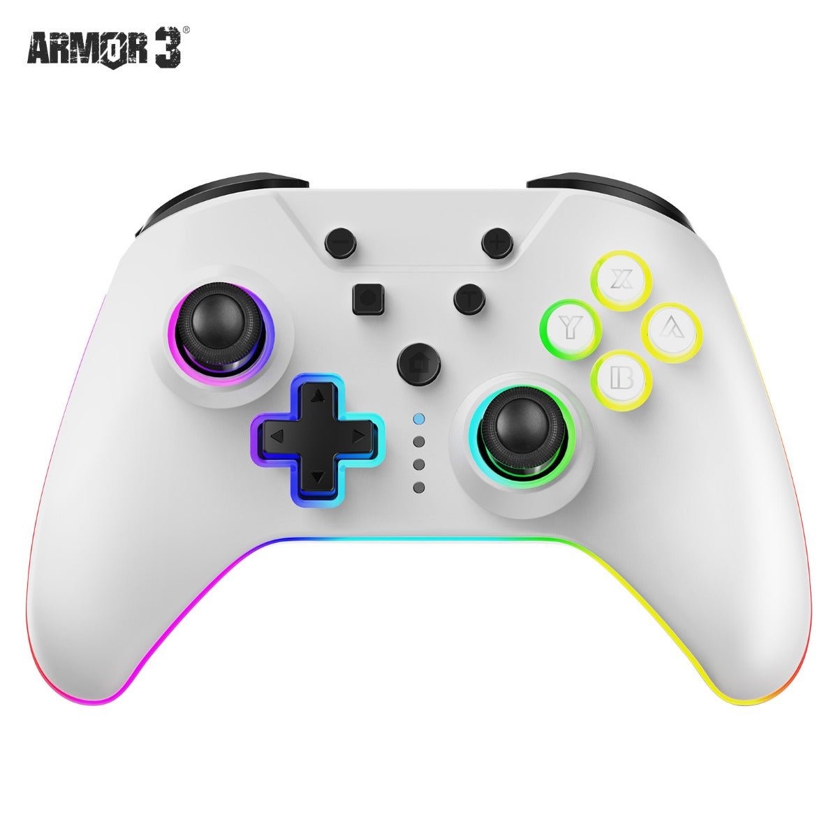 Armor3 NuRival Wireless Hall Effect Stick Game Controller For Switch - White - RetroguySA