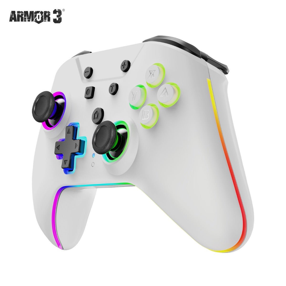 Armor3 NuRival Wireless Hall Effect Stick Game Controller For Switch - White - RetroguySA