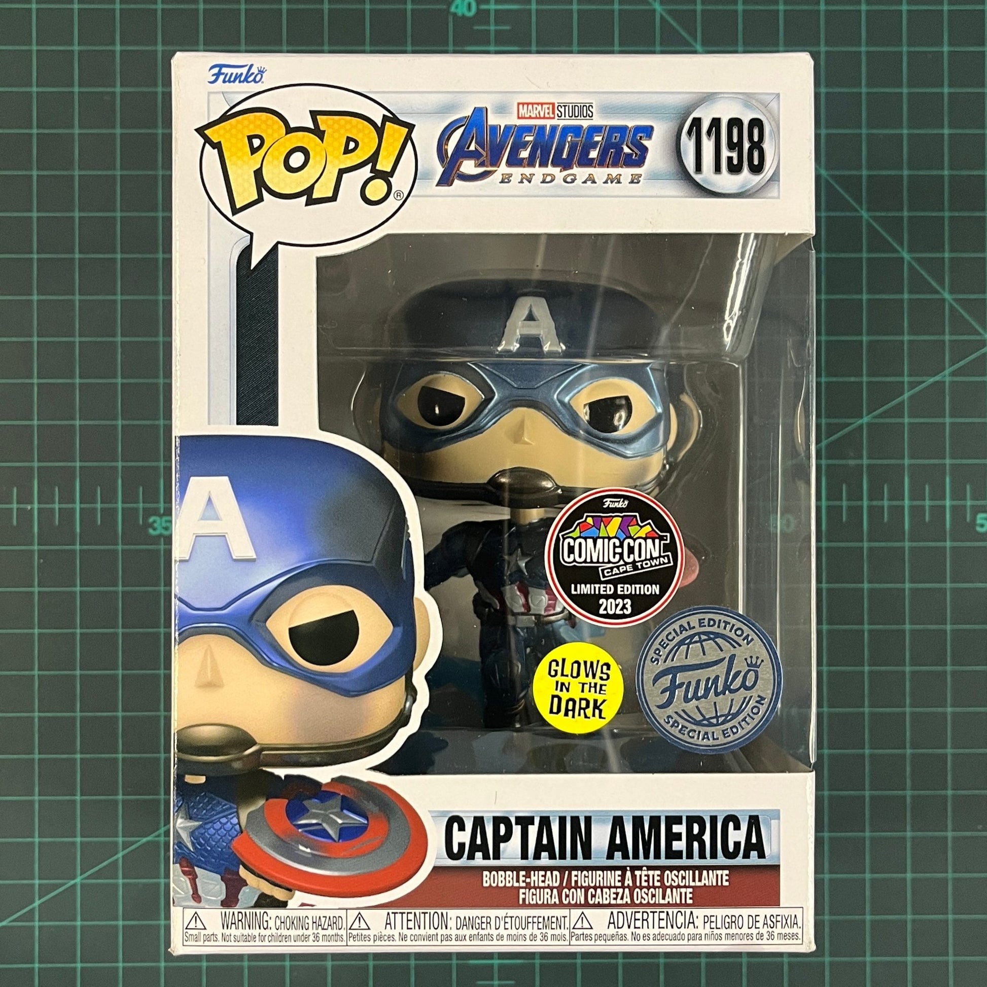 Captain America | #1198 | Funko Special Edition | Comic - Con Cape Town 2023 Limited Edition | Funko Pop | Collectible | In DMG Box - RetroguySA