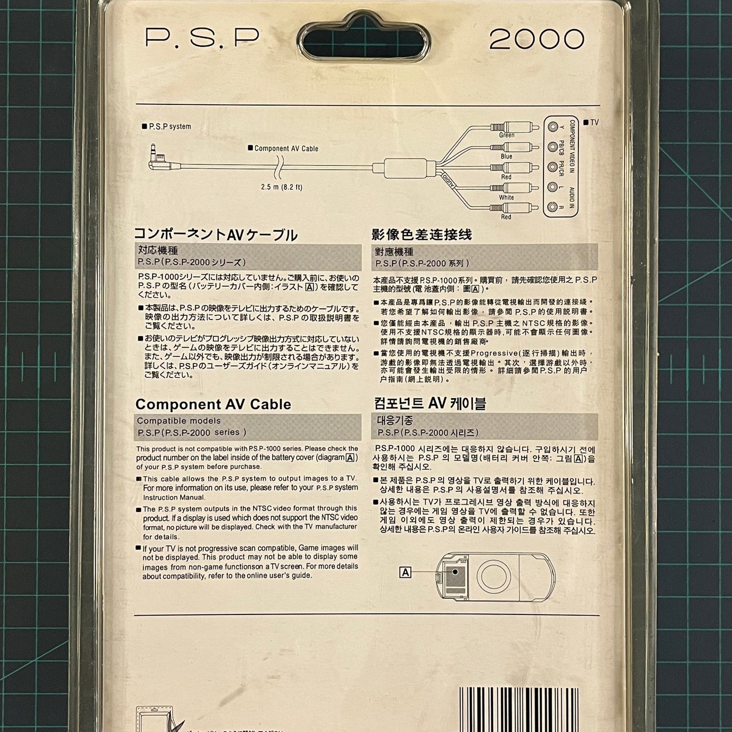 Component AV Cable | Generic 3rd Party | PSP | Playstation Portable | New Accessories - RetroguySA