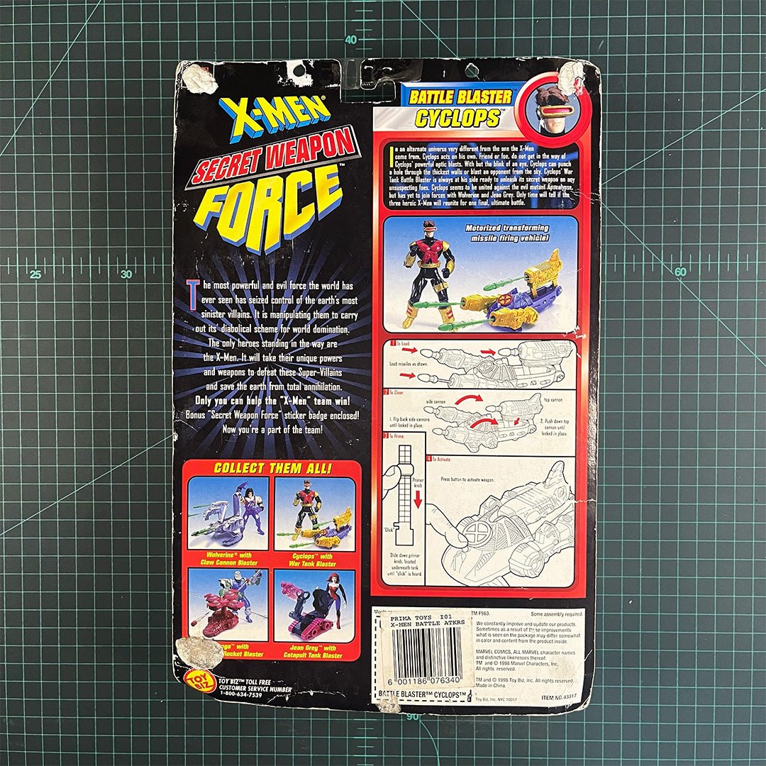 Cyclops | X - Men: Secret Weapon Force Battle Blaster | 1998 | Toy Biz | Figurine | Collectible | Toy | New Sealed - RetroguySA