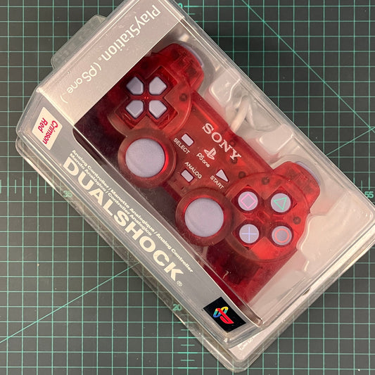 Dualshock Controller | Crimson Red | Playstation 1 | PS1 | New Accessories - RetroguySA
