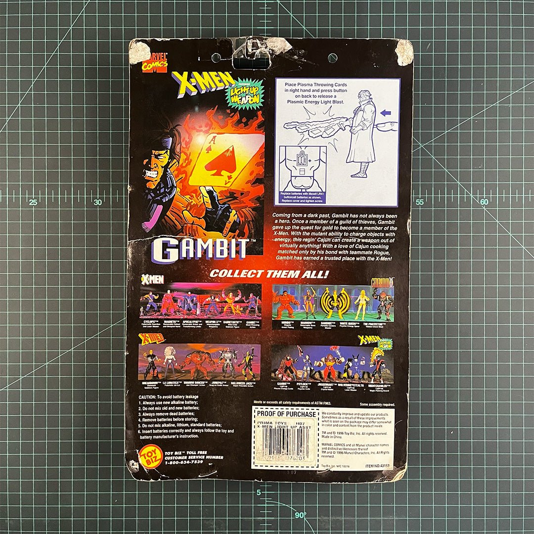 Gambit | X - Men: Classics Light Up Weapon | 1996 | Toy Biz | Figurine | Collectible | Toy | New Sealed - RetroguySA