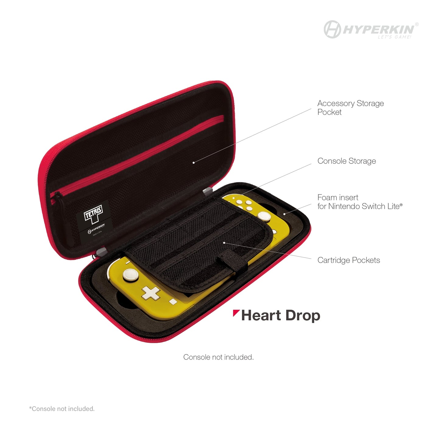 Hyperkin Limited Edition Official Tetris EVA Hard Shell Carrying Case - Heart Drop - RetroguySA