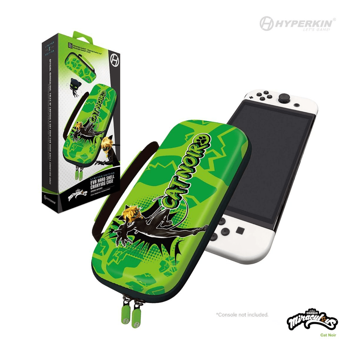 Hyperkin Official Miraculous EVA Hard Shell Carrying Case - Cat Noir - RetroguySA