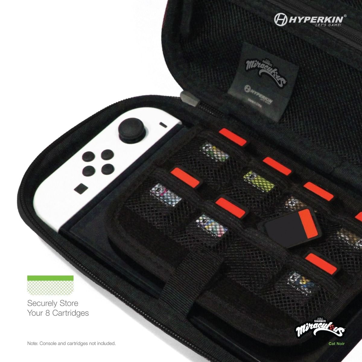 Hyperkin Official Miraculous EVA Hard Shell Carrying Case - Cat Noir - RetroguySA