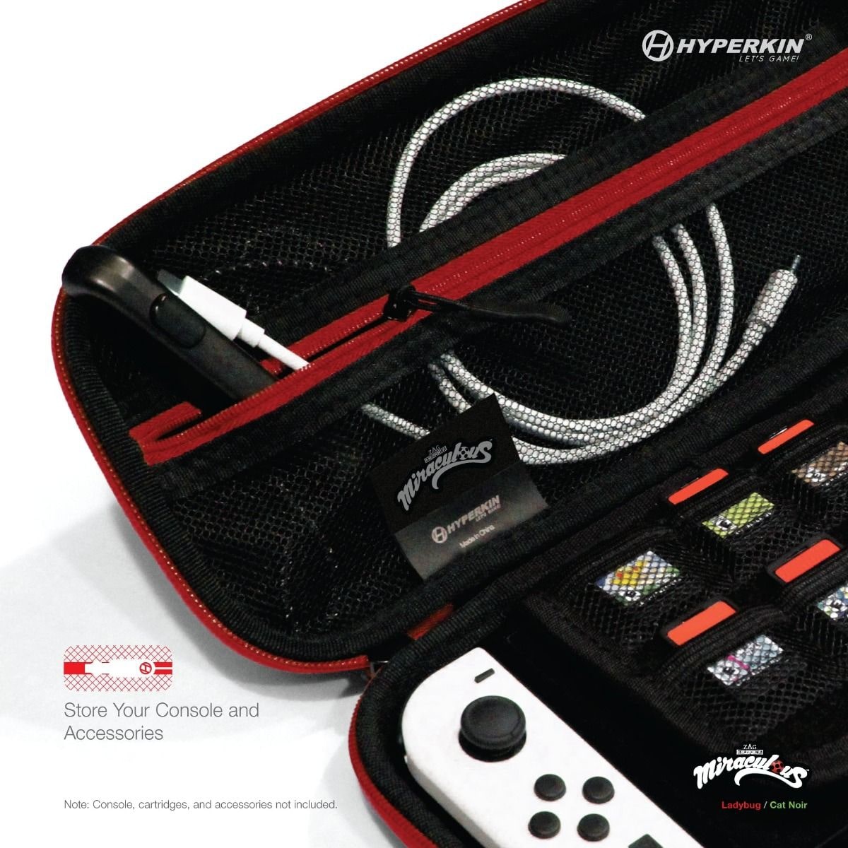 Hyperkin Official Miraculous EVA Hard Shell Carrying Case - Ladybug/Cat Noir - RetroguySA