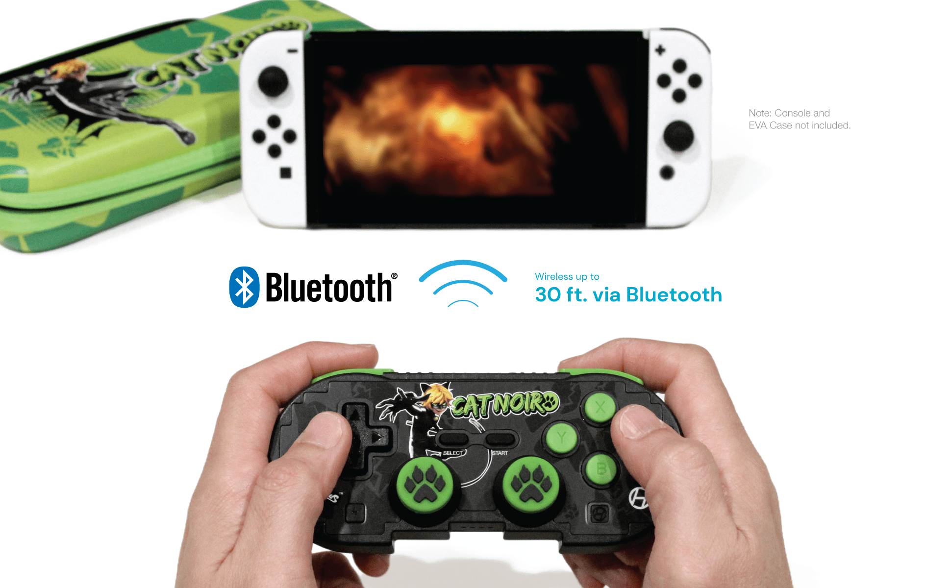 Hyperkin Official Miraculous Pixel Art Bluetooth Switch Controller - Cat Noir - RetroguySA