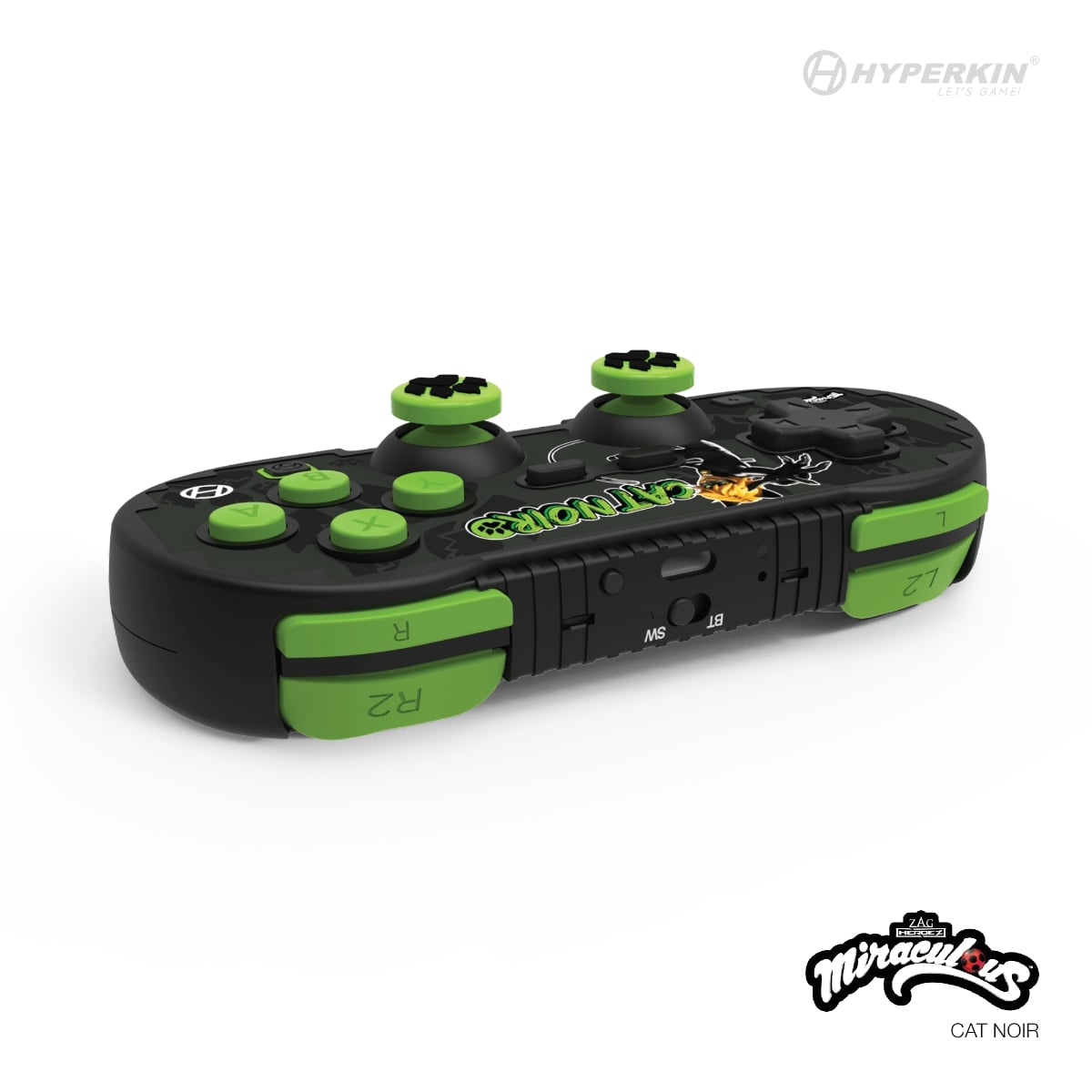 Hyperkin Official Miraculous Pixel Art Bluetooth Switch Controller - Cat Noir - RetroguySA