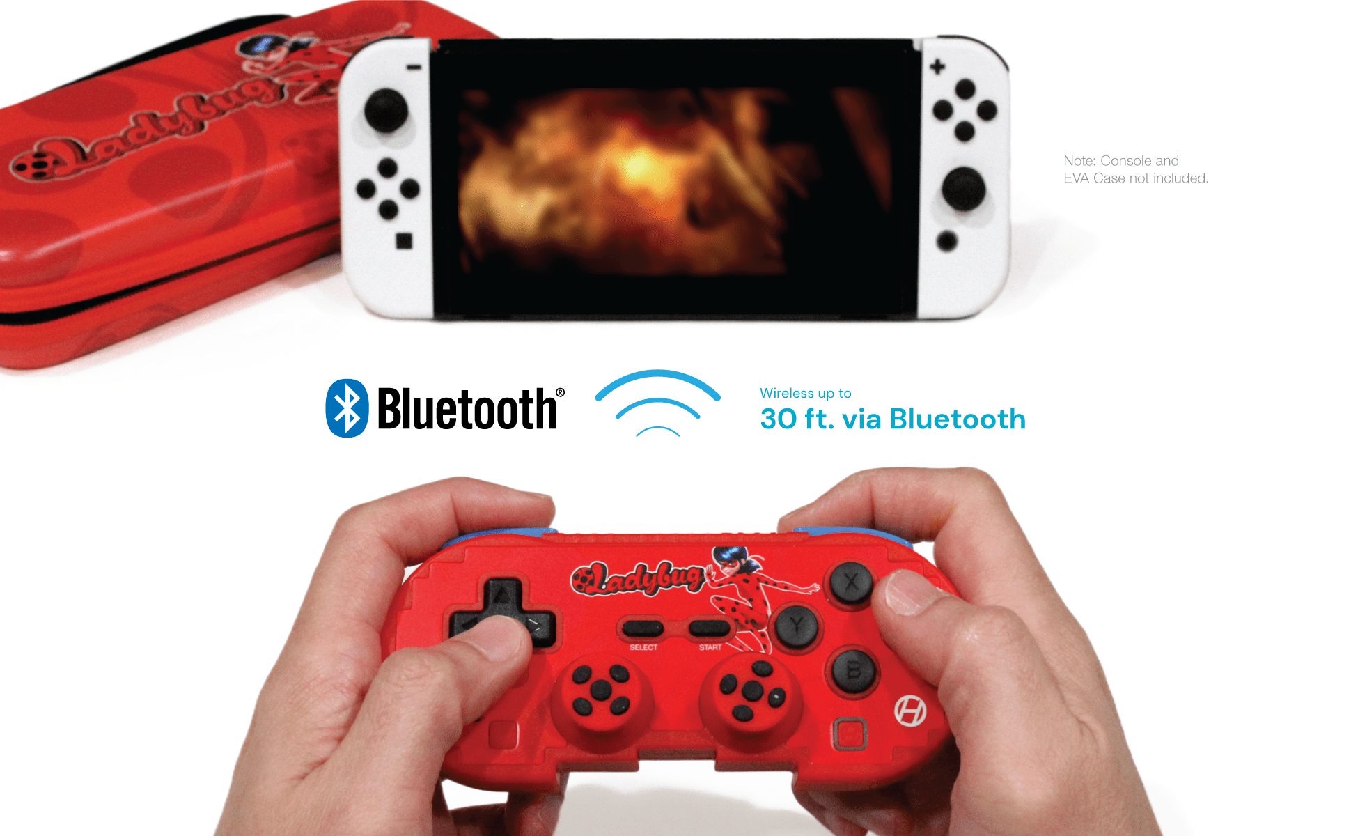 Hyperkin Official Miraculous Pixel Art Bluetooth Switch Controller - Ladybug - RetroguySA