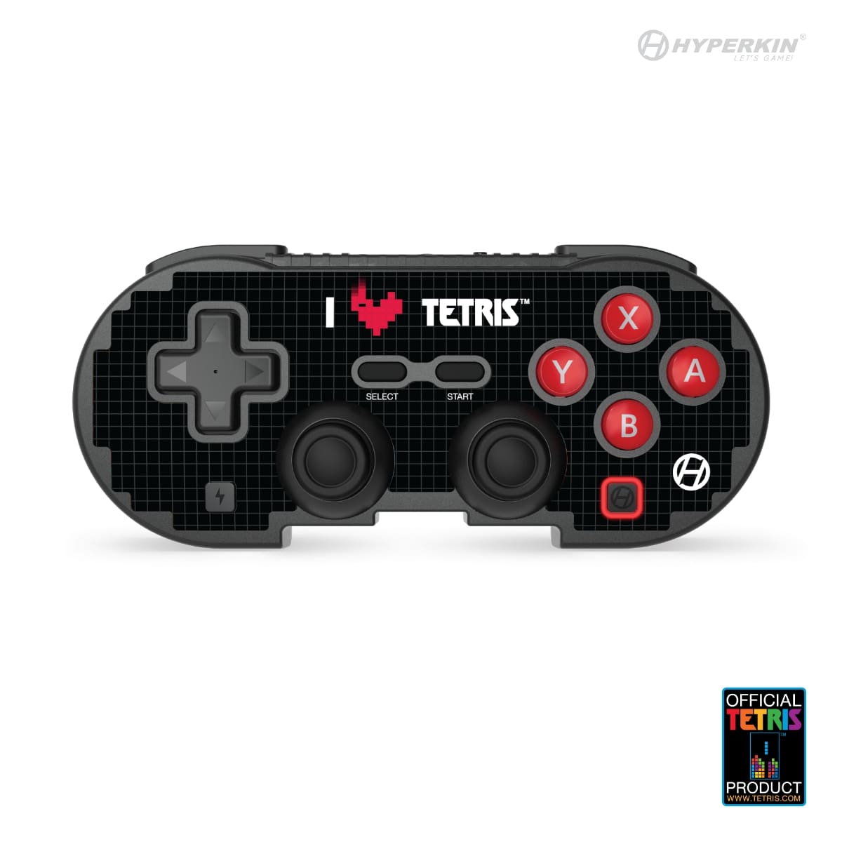 Hyperkin Official Tetris Pixel Art Bluetooth Switch Controller - Heart Drop - RetroguySA