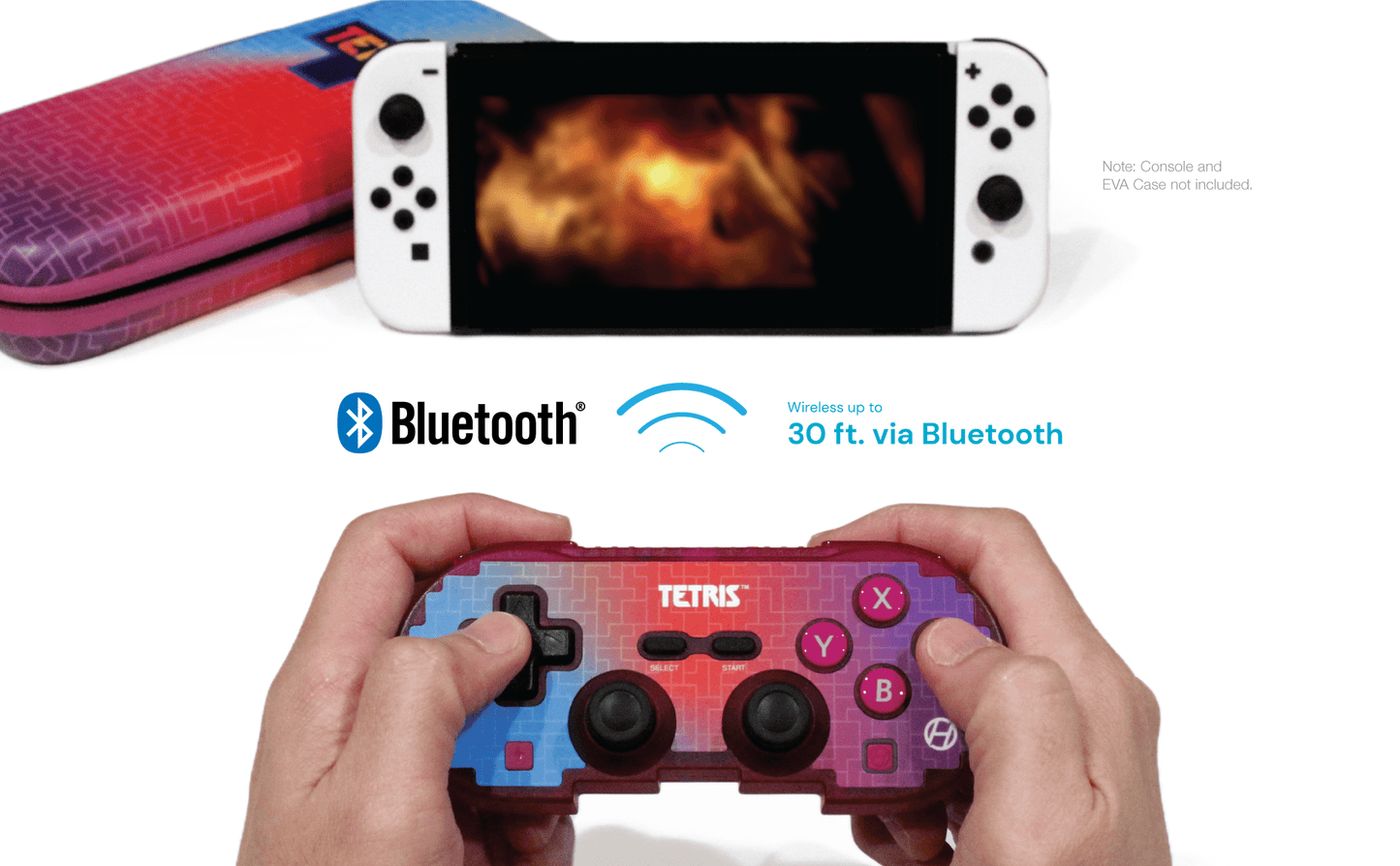 Hyperkin Official Tetris Pixel Art Bluetooth Switch Controller - Hyper Gradient - RetroguySA